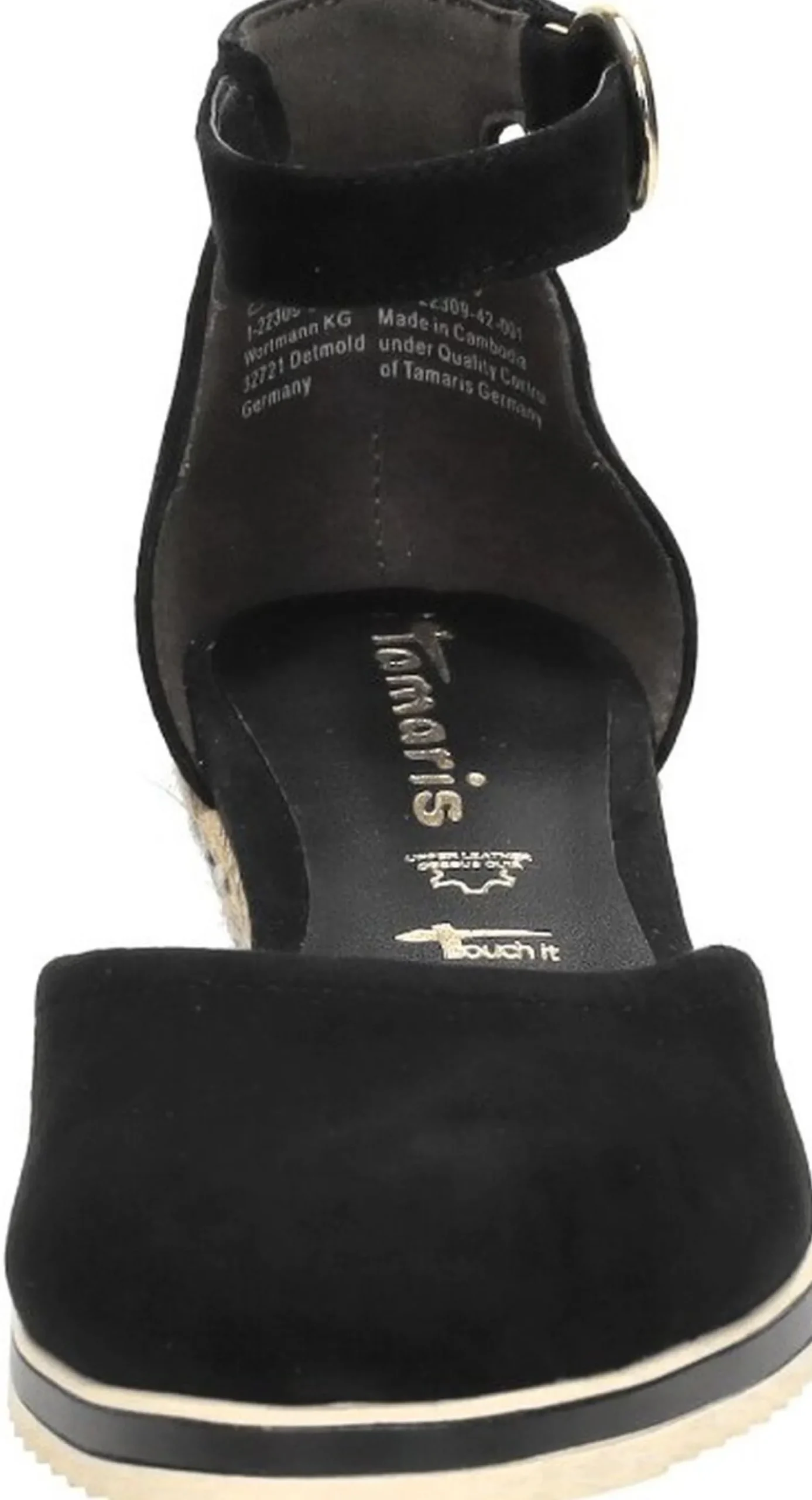 Tamaris Sandalen Touwzool Zwart Clearance