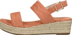 Sub55 Sandalen Touwzool Koraal rood Discount