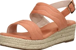 Sub55 Sandalen Touwzool Koraal rood Discount