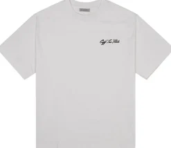 Off The Pitch Script Loose Fit Tee Unisex Wit Outlet