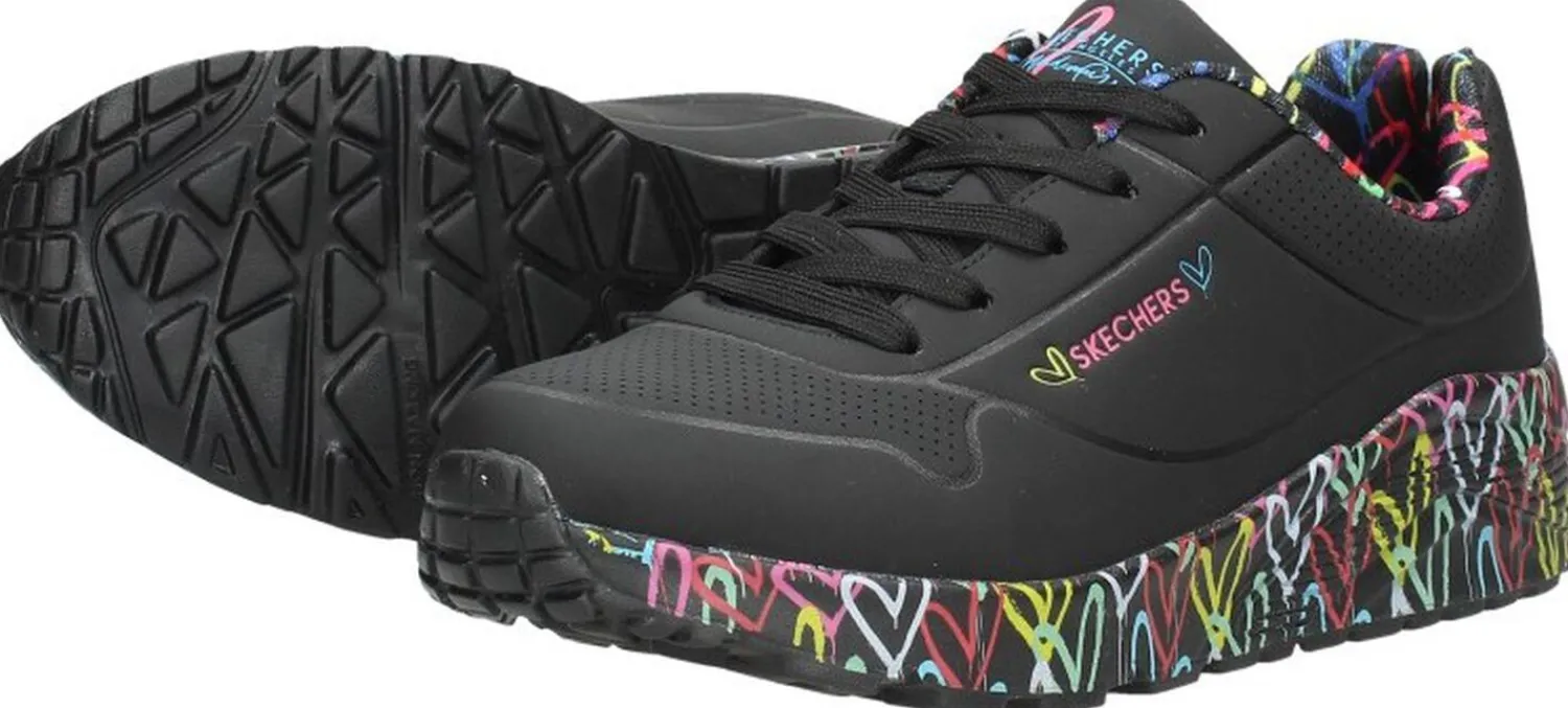 Skechers X Jgoldcrown: Uno Lite Zwart Best