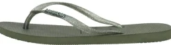 Havaianas Slim Logo Metallic Groen Sale