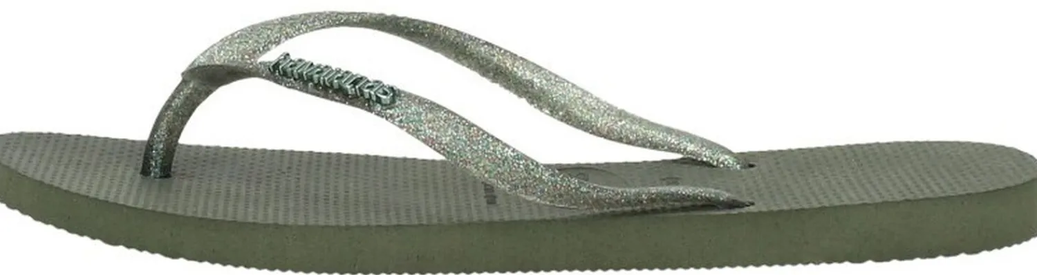 Havaianas Slim Logo Metallic Groen Sale