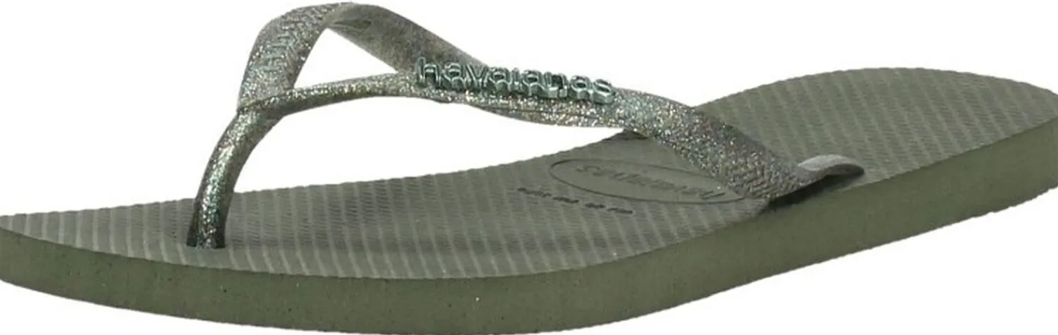 Havaianas Slim Logo Metallic Groen Sale