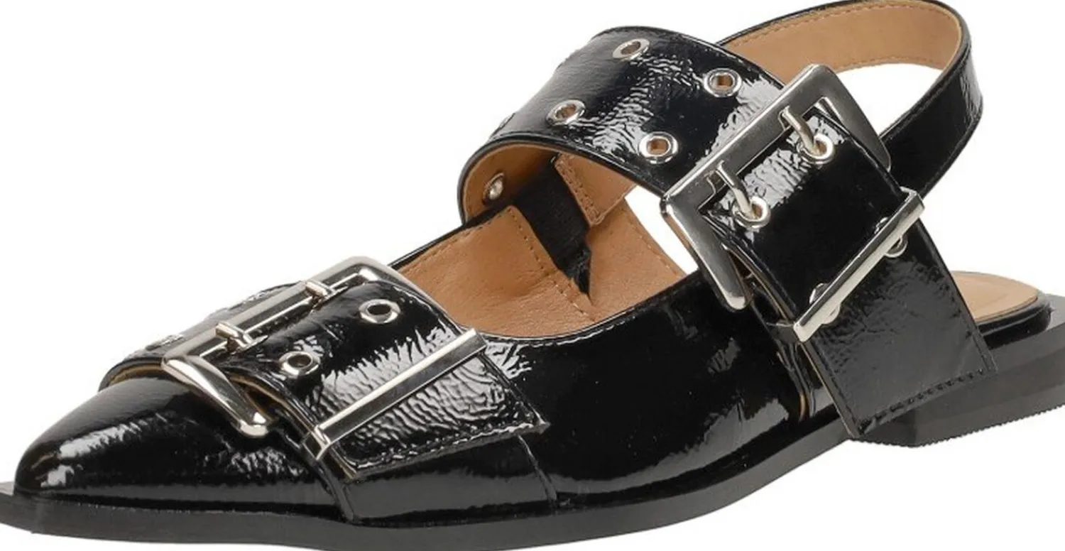 Sub55 Slingbacks Zwart lak Outlet