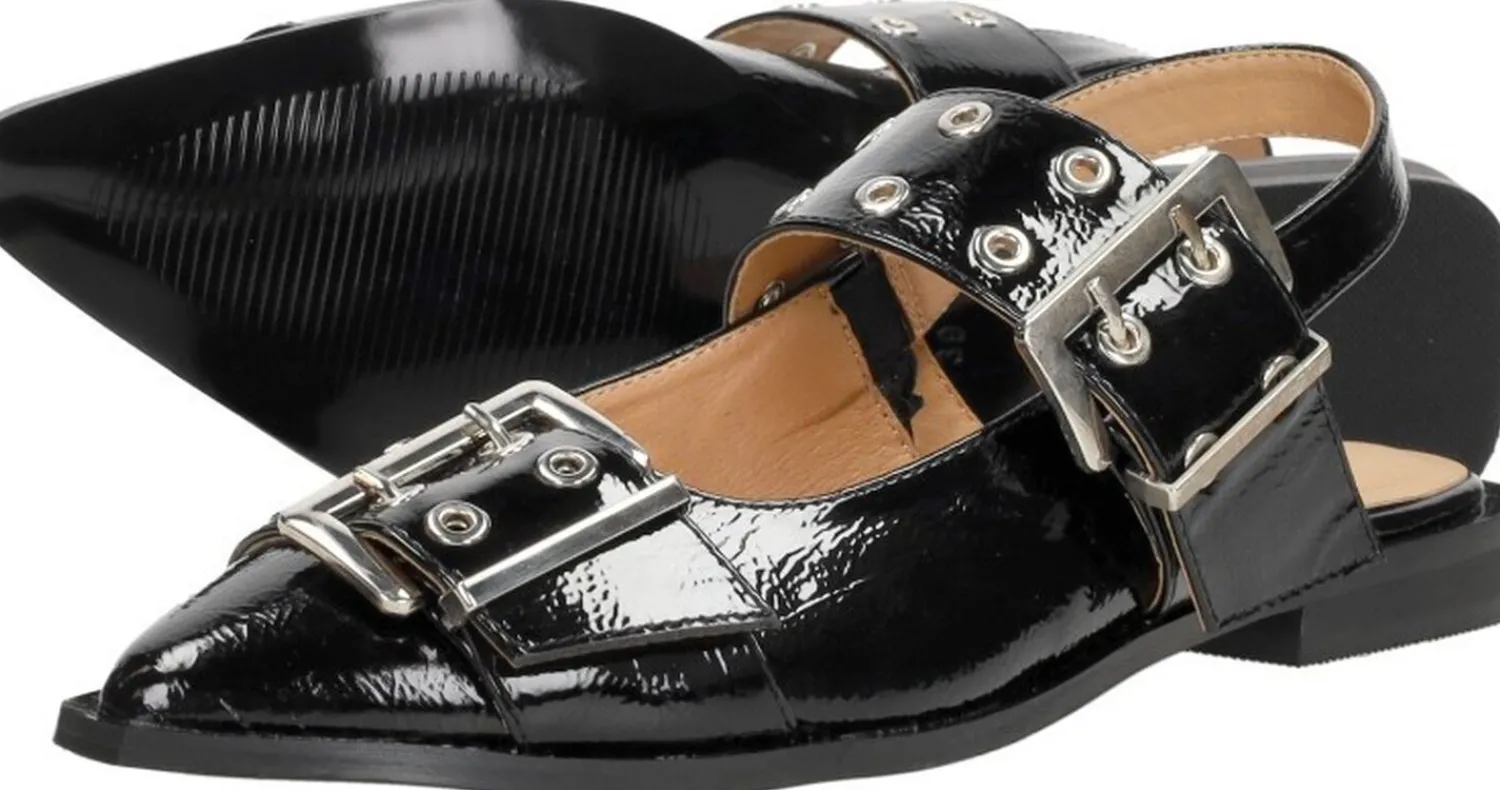 Shoecolate Slingbacks Zwart lak Sale