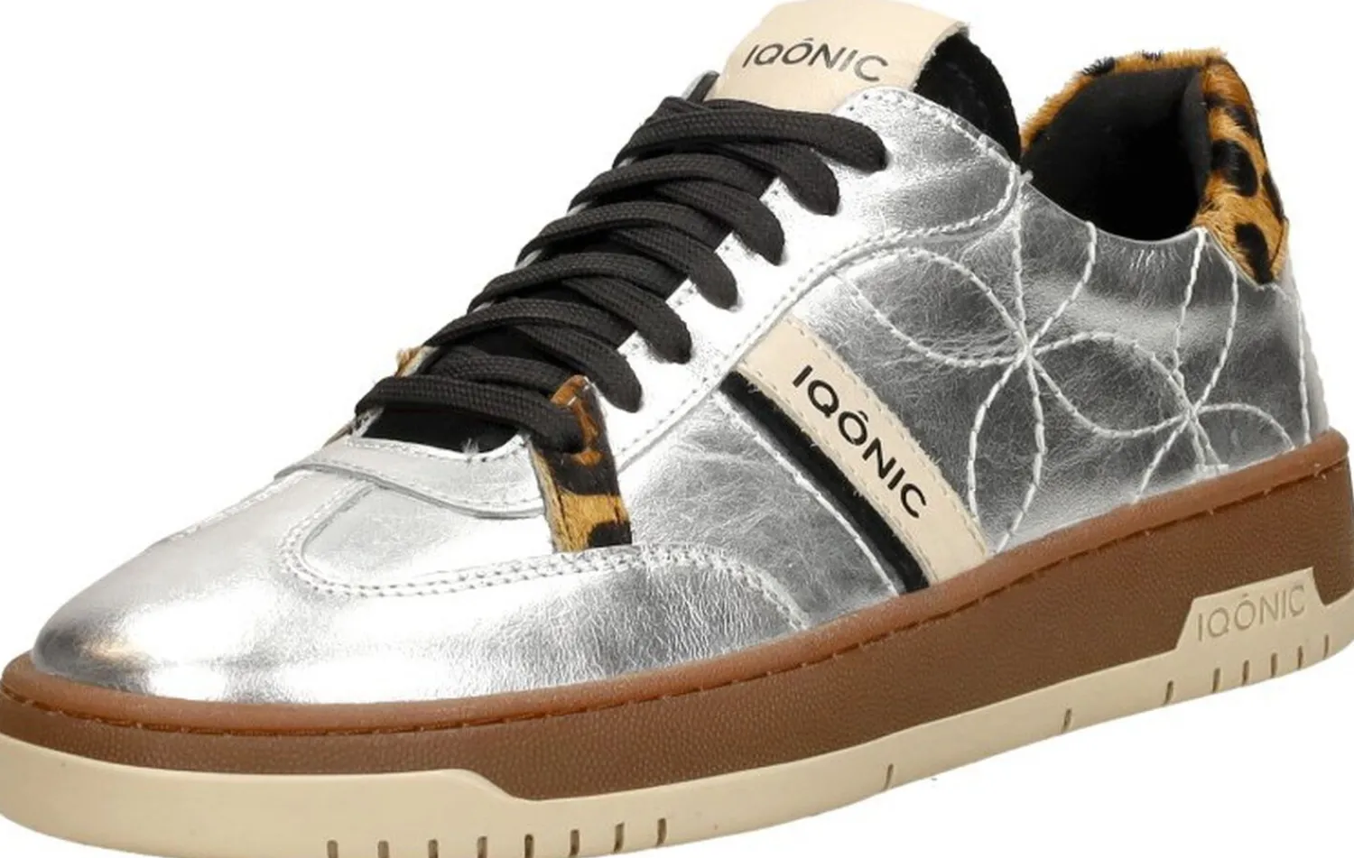 Iqonic Sneakers Laag Zilverkleur Outlet