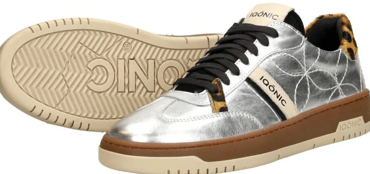 Iqonic Sneakers Laag Zilverkleur Outlet