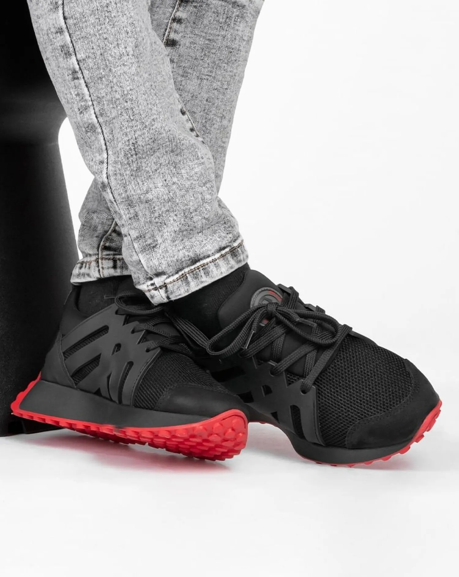 Red Rag Sneakers Laag Zwart Hot