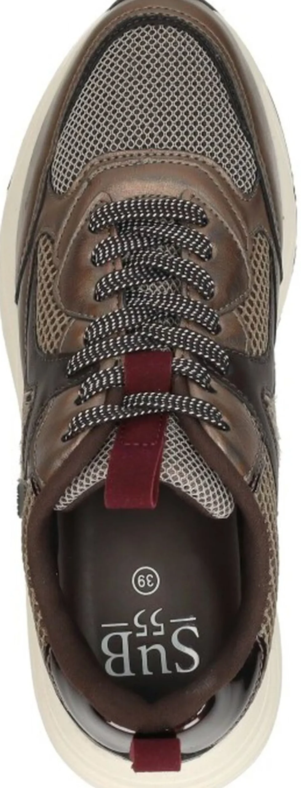 Sub55 Sneakers Laag Donkerbruin Discount