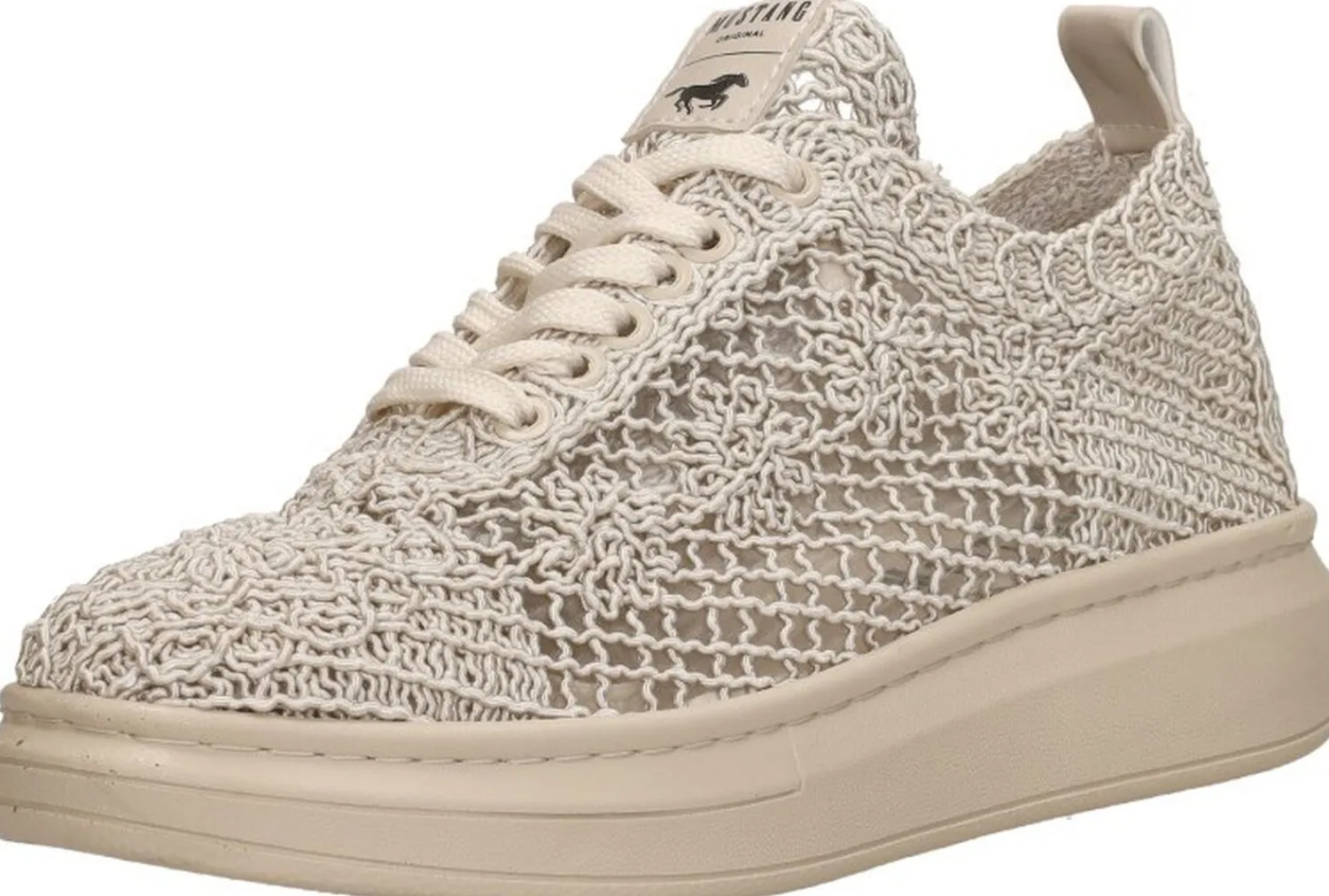 Mustang Sneakers Laag Beige Clearance
