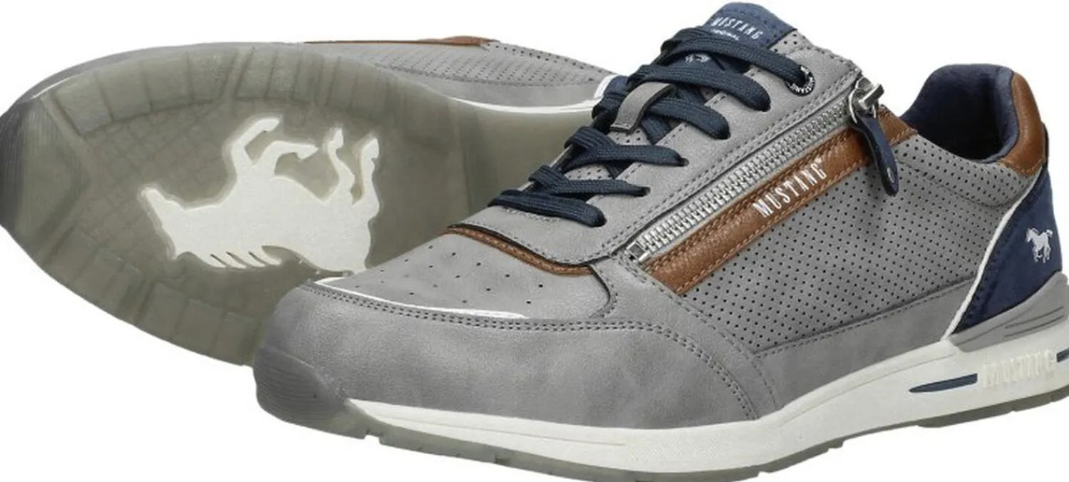Mustang Sneakers Laag Donkergrijs Fashion