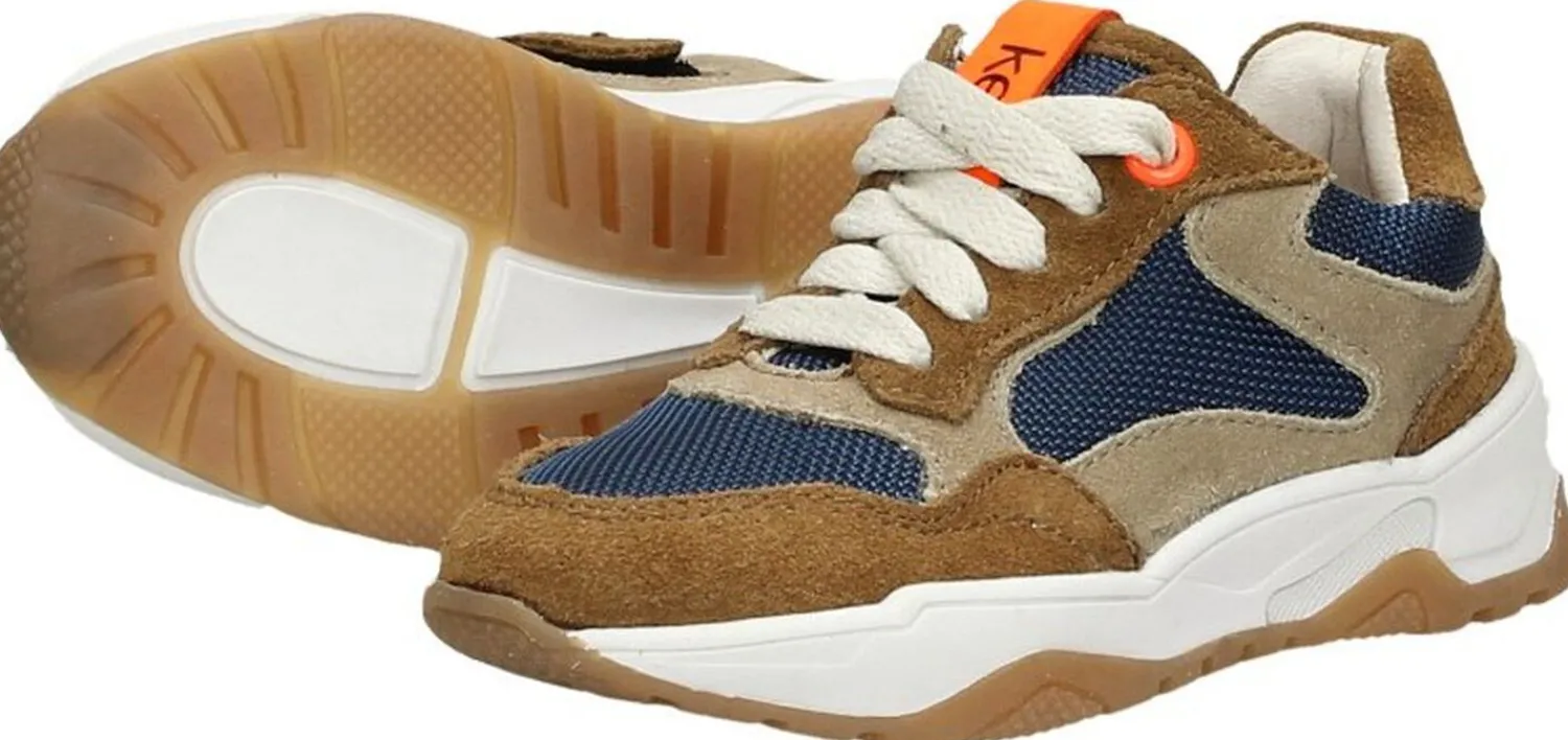 Keq Sneakers Laag Cognac Discount