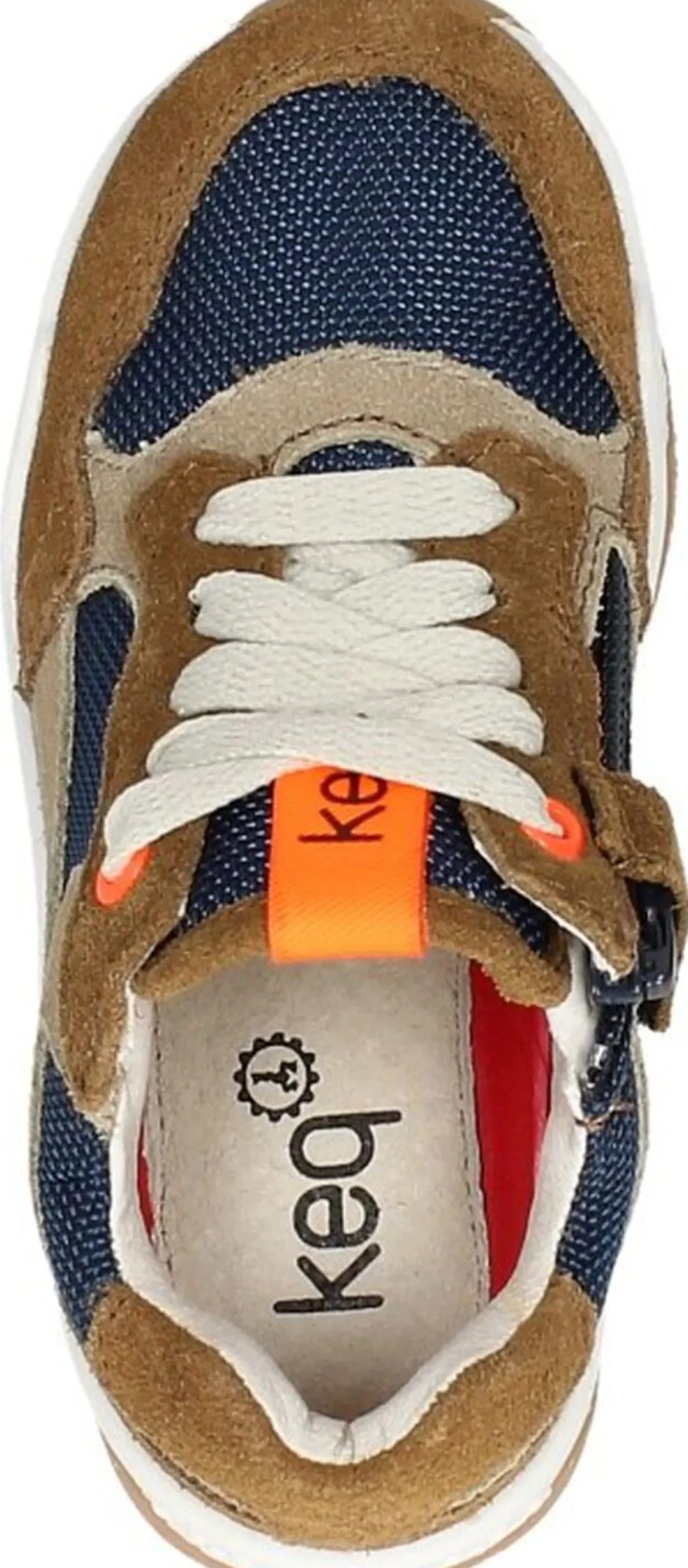 Keq Sneakers Laag Cognac Discount