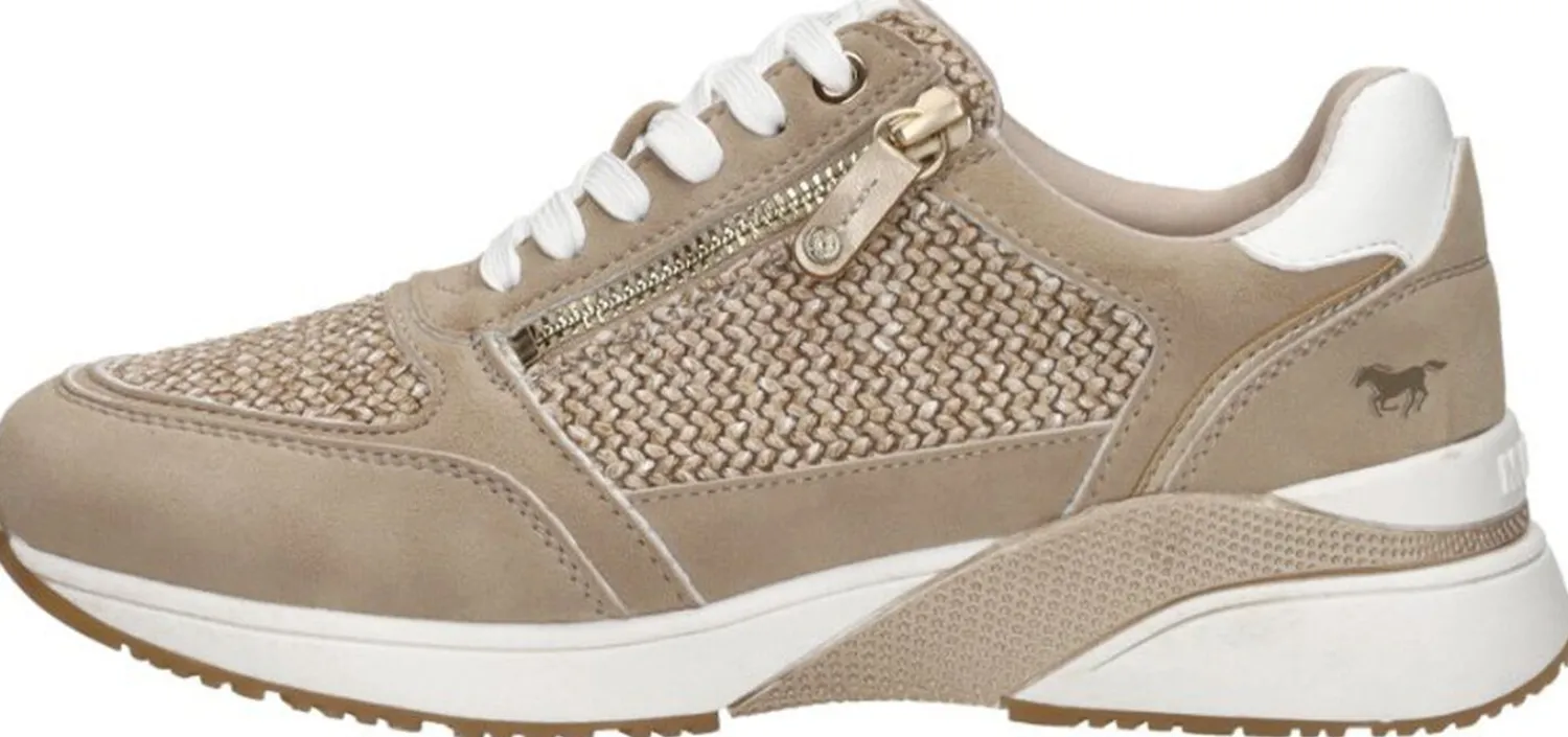 Mustang Sneakers Laag Beige Clearance