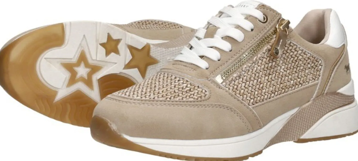 Mustang Sneakers Laag Beige Clearance