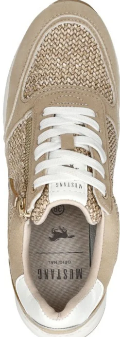 Mustang Sneakers Laag Beige Clearance