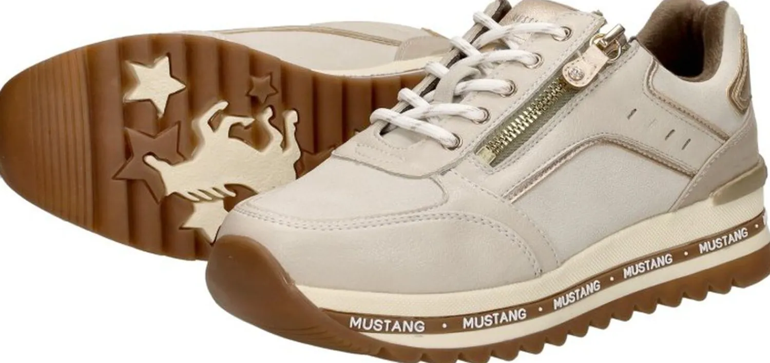Mustang Sneakers Laag Gebroken wit Fashion