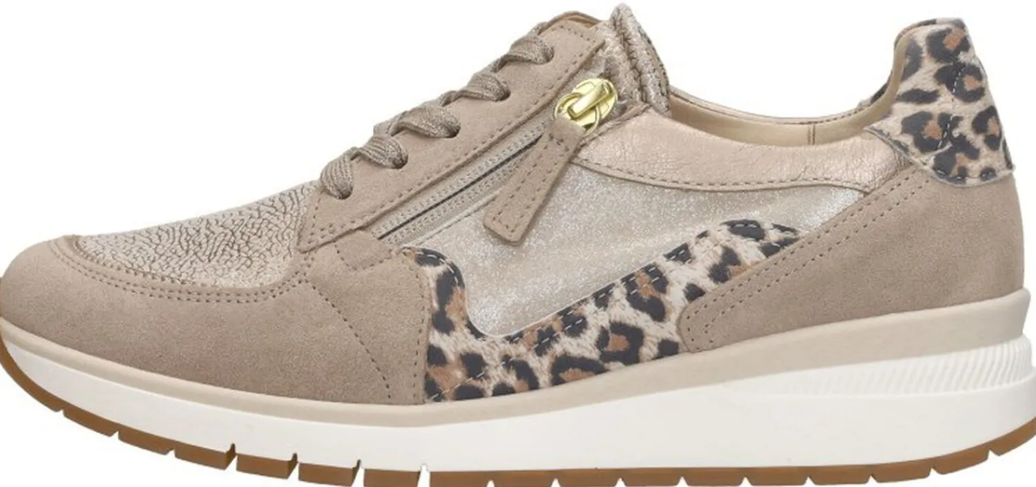 Gabor Sneakers Laag Met Stretch Beige Hot