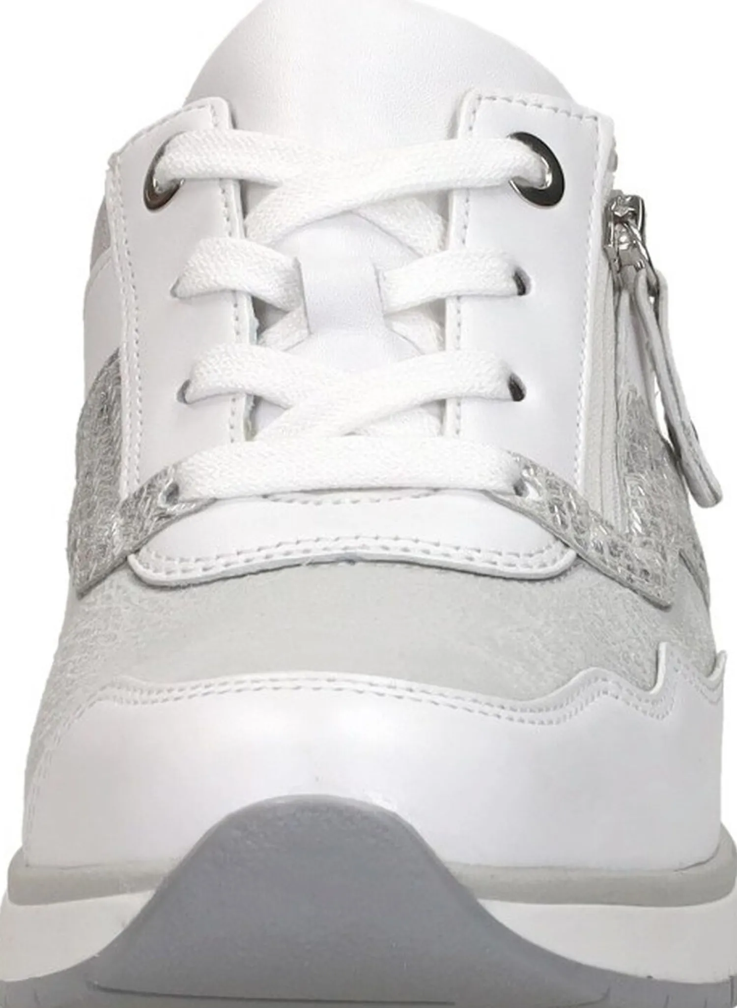 Gabor Sneakers Laag Met Stretch Wit Fashion