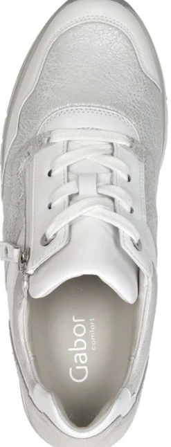 Gabor Sneakers Laag Met Stretch Wit Fashion