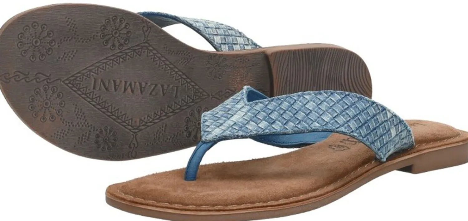 Lazamani Teenslippers Licht blauw Outlet