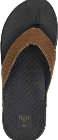 Sub55 Teenslippers Cognac New