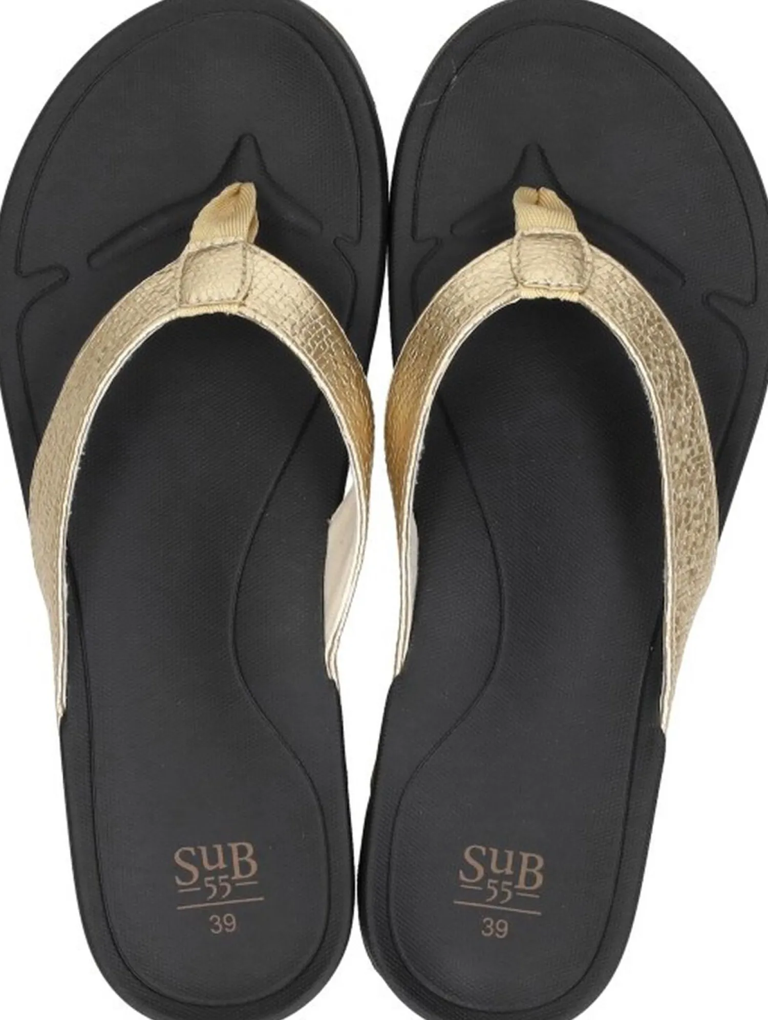 Sub55 Teenslippers Goudkleur Discount