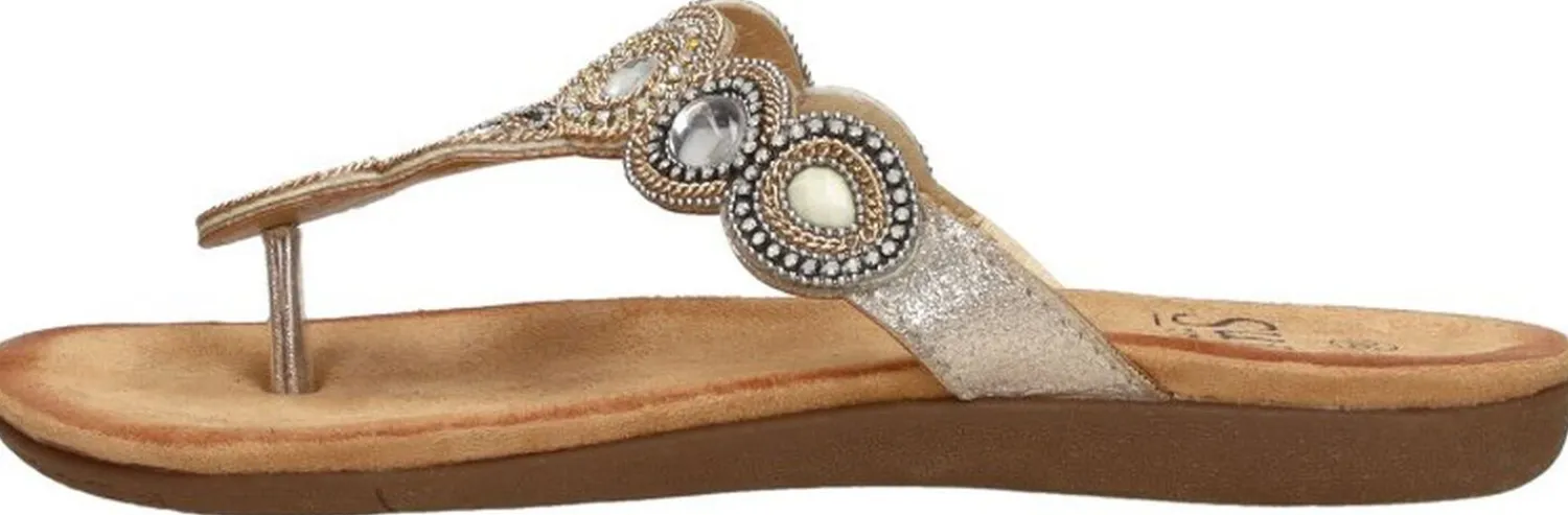 Sub55 Teenslippers Goudkleur Outlet