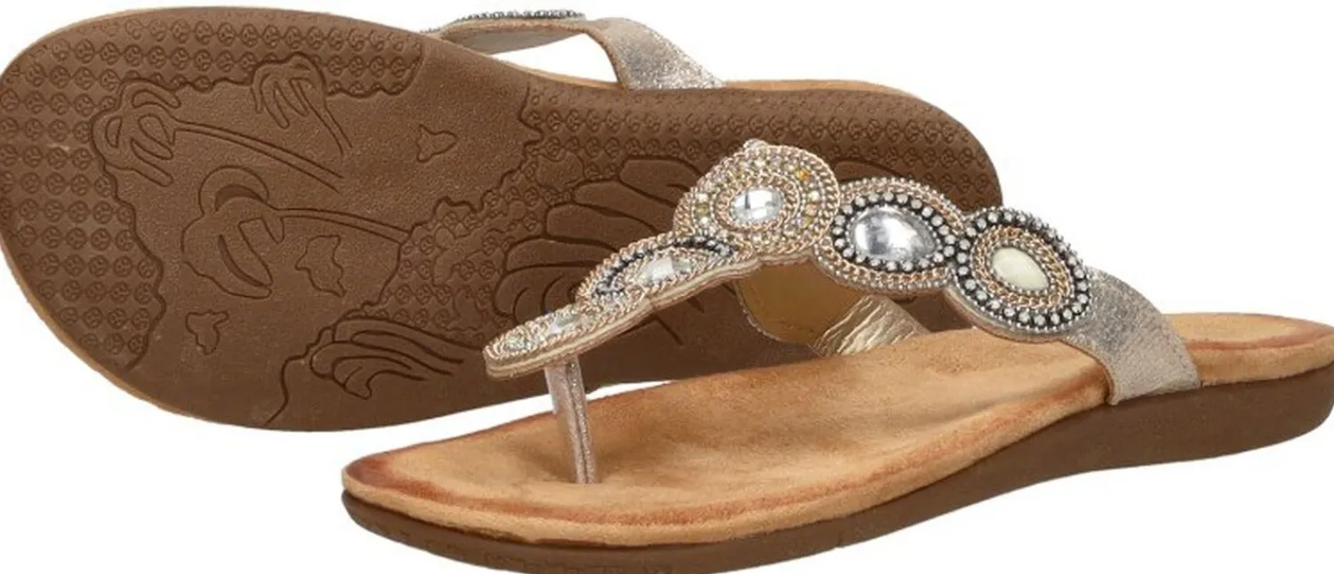 Sub55 Teenslippers Goudkleur Outlet