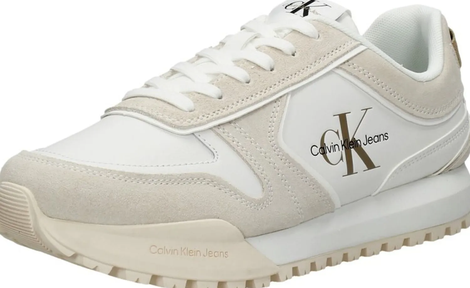 Calvin Klein Toothy Runner Irregular Lines Wit Outlet