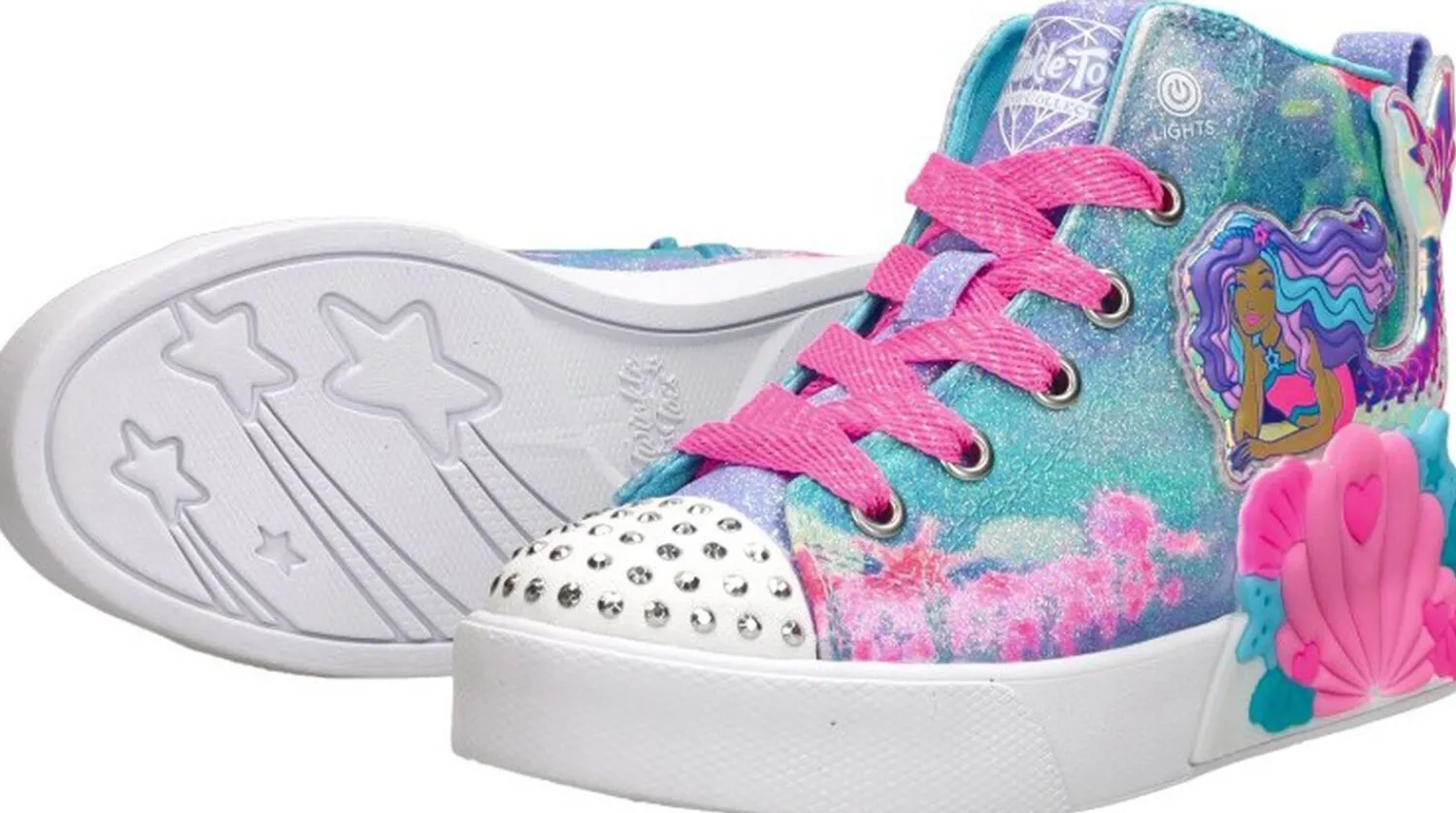 Skechers Twinkle Magic - Mermaid Sea Licht blauw Sale