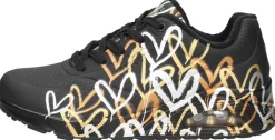 Skechers Uno Metallic Love Zwart Hot