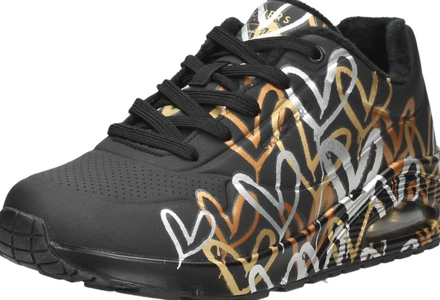 Skechers Uno Metallic Love Zwart Hot