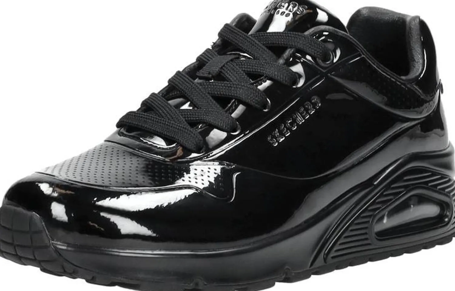 Skechers Uno -Shiny One Zwart lak Clearance