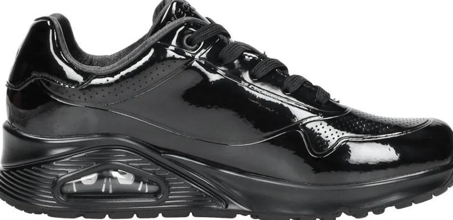 Skechers Uno -Shiny One Zwart lak Clearance