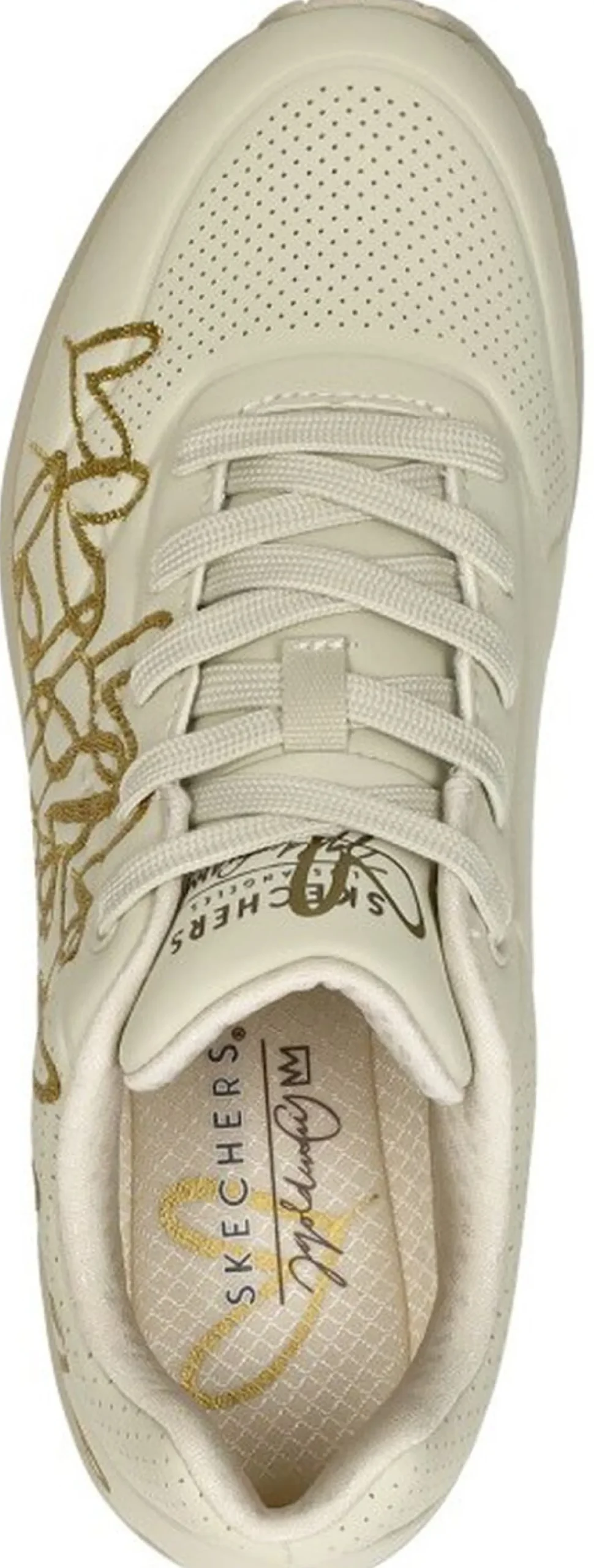 Skechers Uno-Golden Heart Gebroken wit Discount
