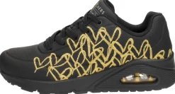 Skechers Uno-Golden Heart Zwart Discount