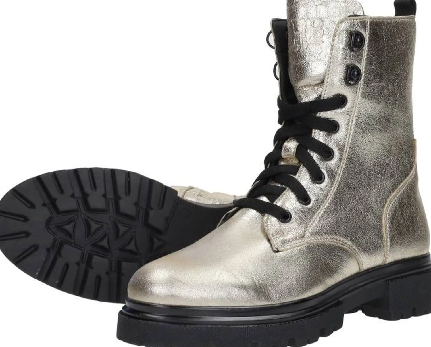 Sub55 Veterschoen hoog Goudkleur Sale