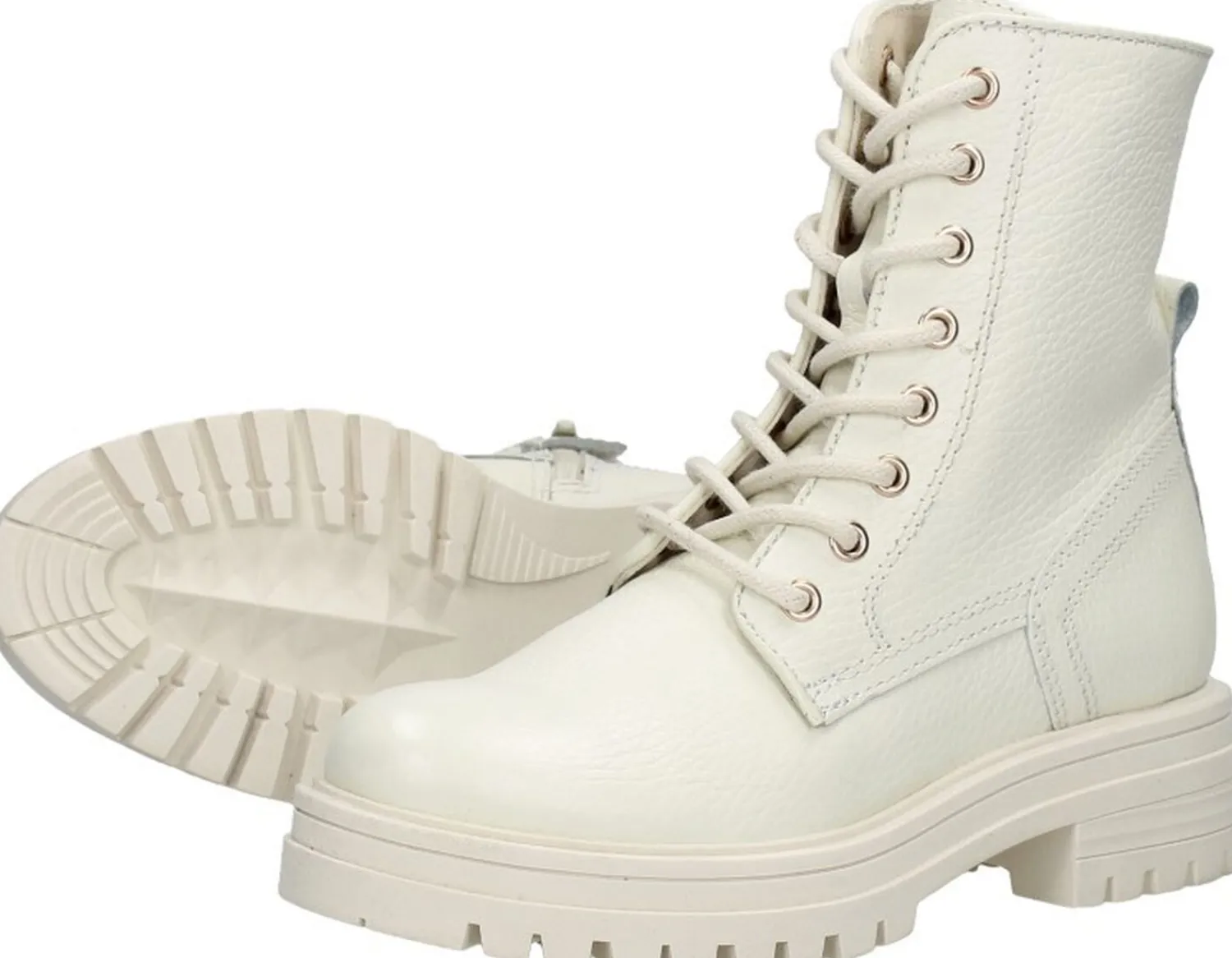 Sub55 Veterschoen hoog Gebroken wit Discount