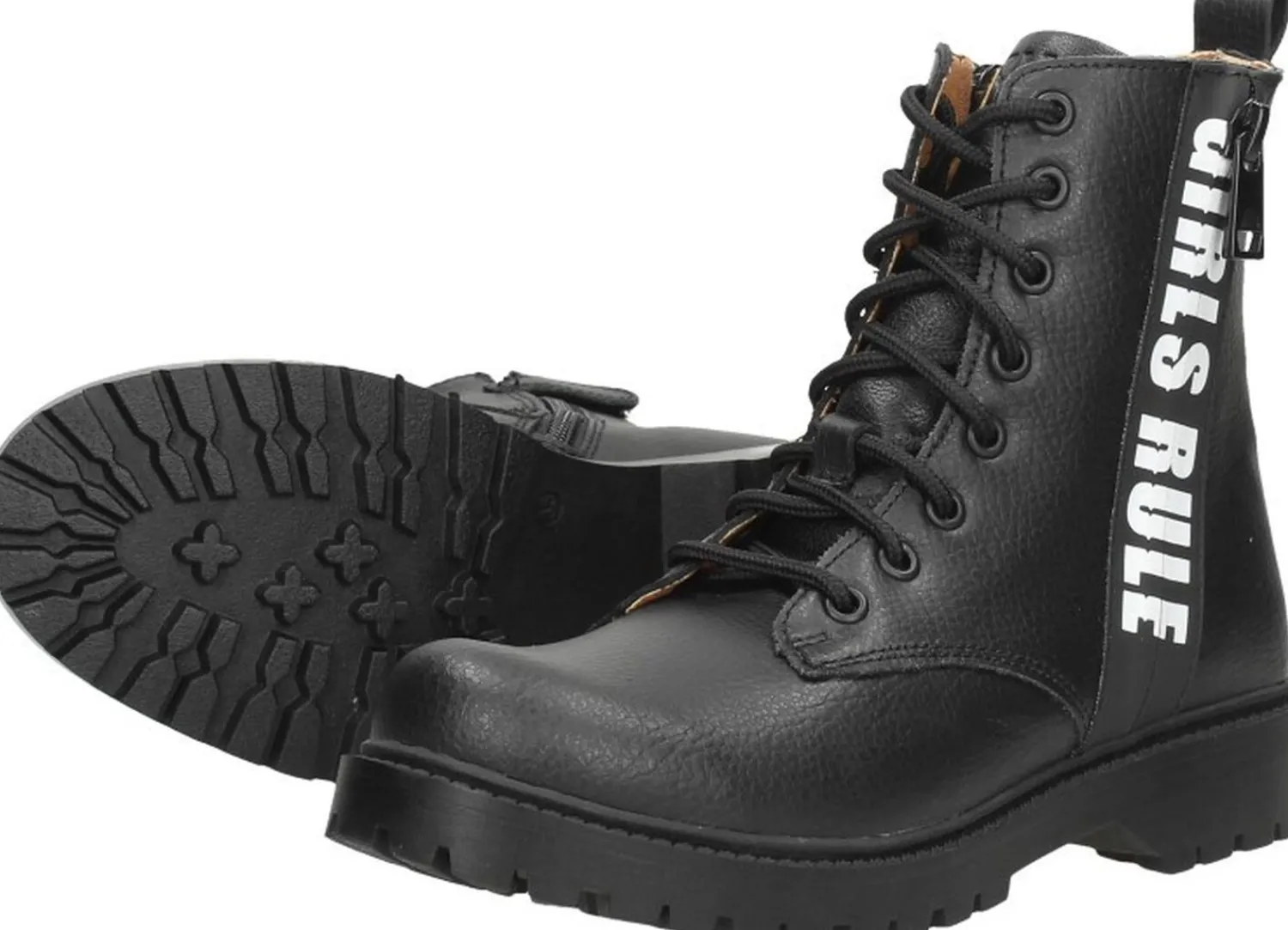 Sub55 Veterschoen hoog Zwart Fashion