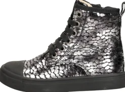 Shoesme Veterschoen hoog Zilverkleur Sale