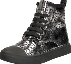 Shoesme Veterschoen hoog Zilverkleur Sale