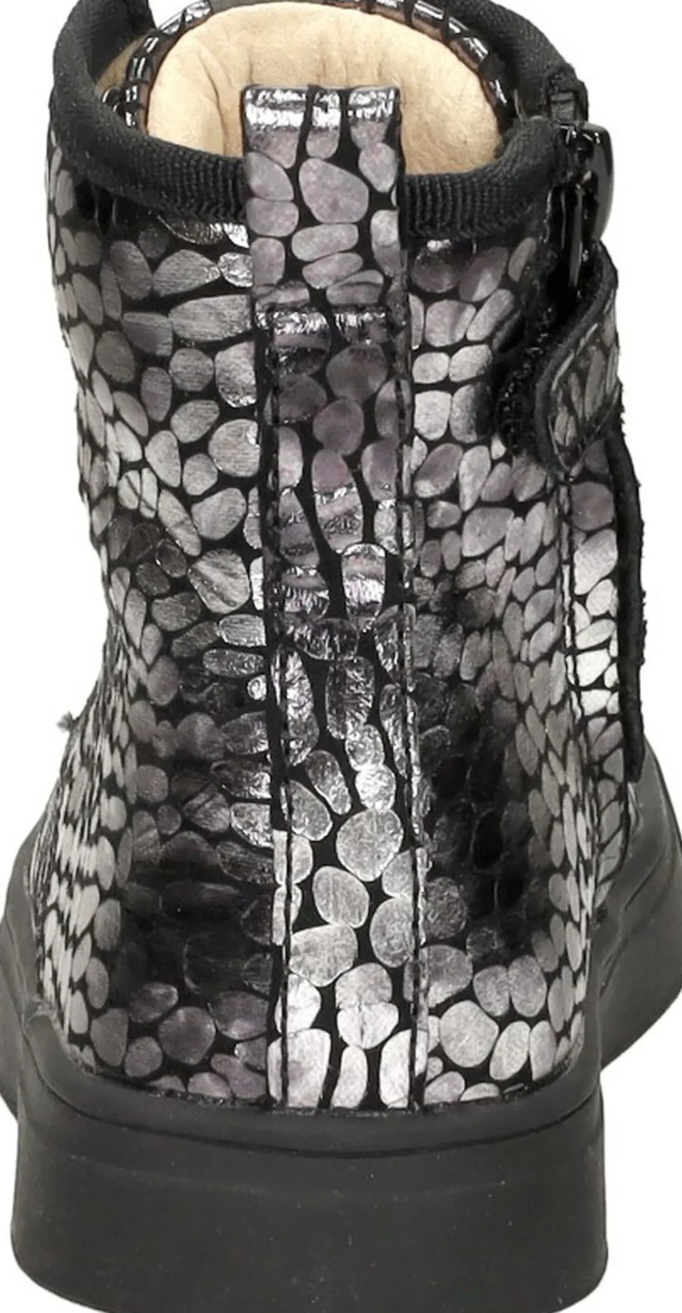 Shoesme Veterschoen hoog Zilverkleur Sale