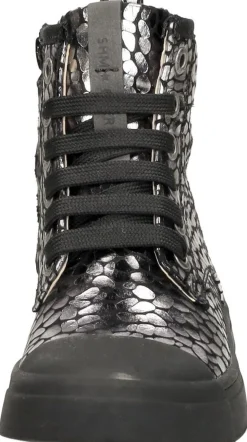 Shoesme Veterschoen hoog Zilverkleur Sale