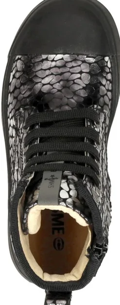 Shoesme Veterschoen hoog Zilverkleur Sale