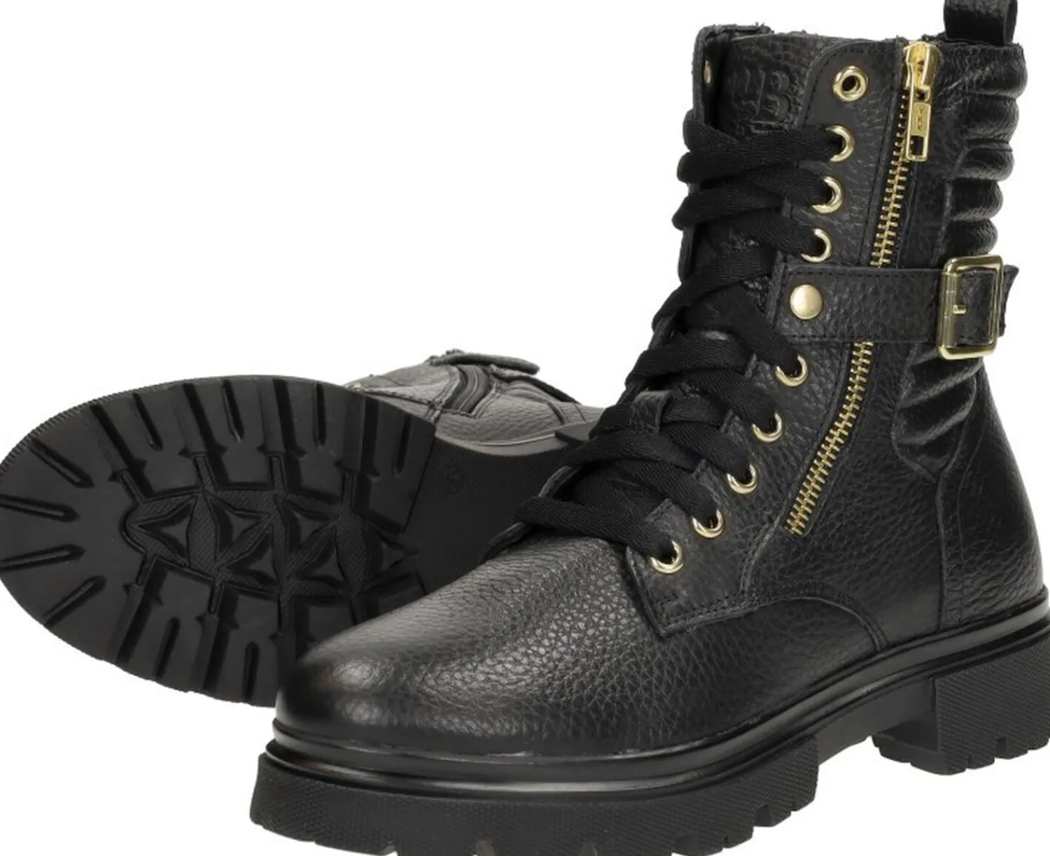 Sub55 Veterschoen hoog Zwart New