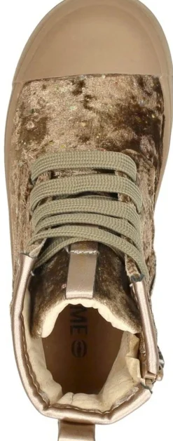 Shoesme Veterschoen hoog Goudkleur Sale