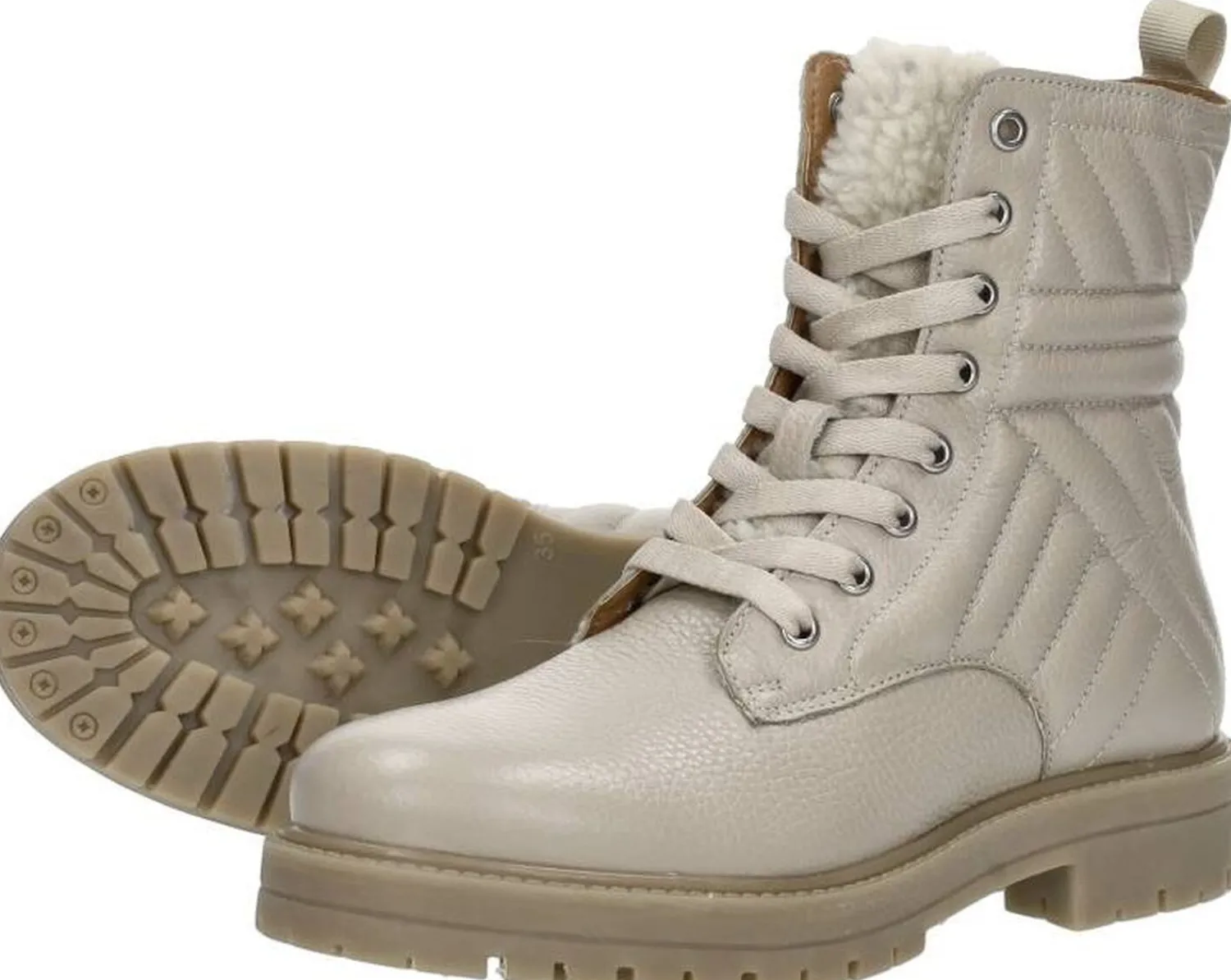 Sub55 Veterschoen hoog Beige New
