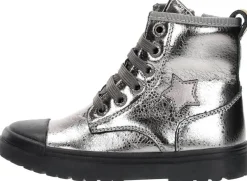 Shoesme Veterschoen hoog Zilverkleur Clearance